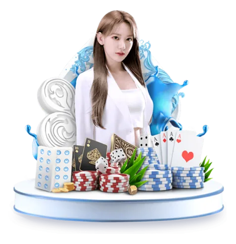 Bộ bài Poker trên bàn xanh